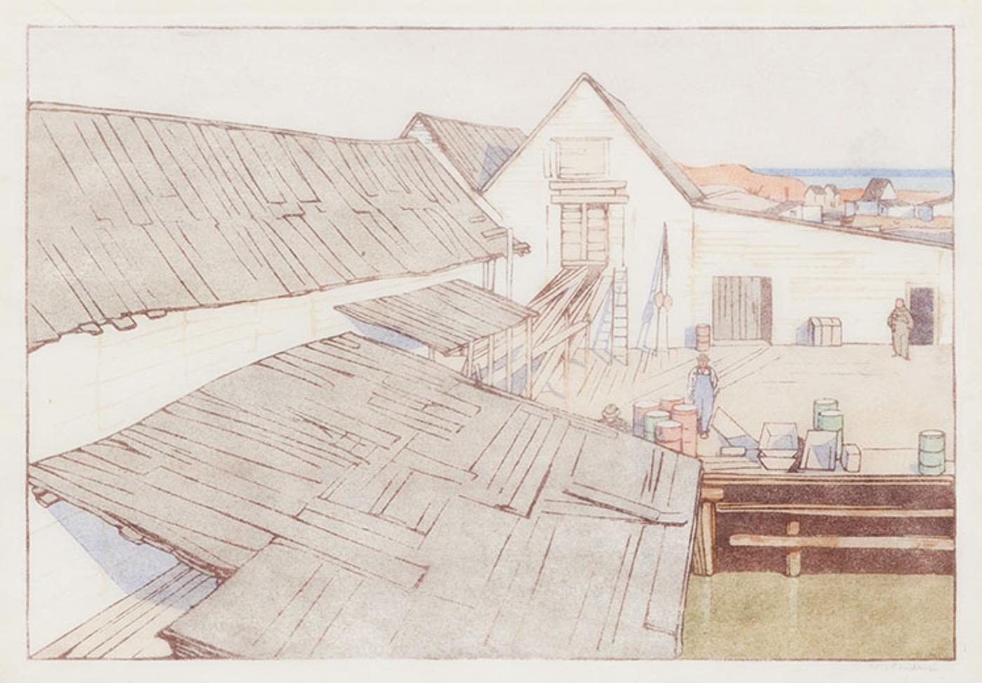 Walter Joseph (W.J.) Phillips (1884-1963) - Warren's Landing, Lake Winnipeg