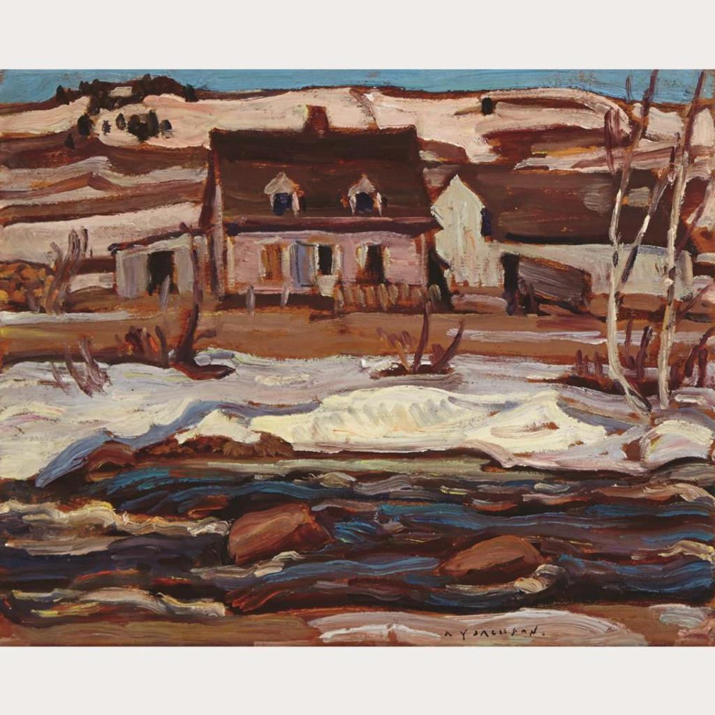 Alexander Young (A. Y.) Jackson (1882-1974) - Quebec Farm, St. Tite Des Caps, Early Spring