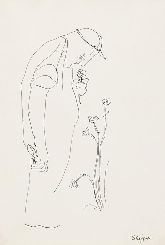 Gary Peter Slipper (1934-2019) - Untitled (Picking Roses)