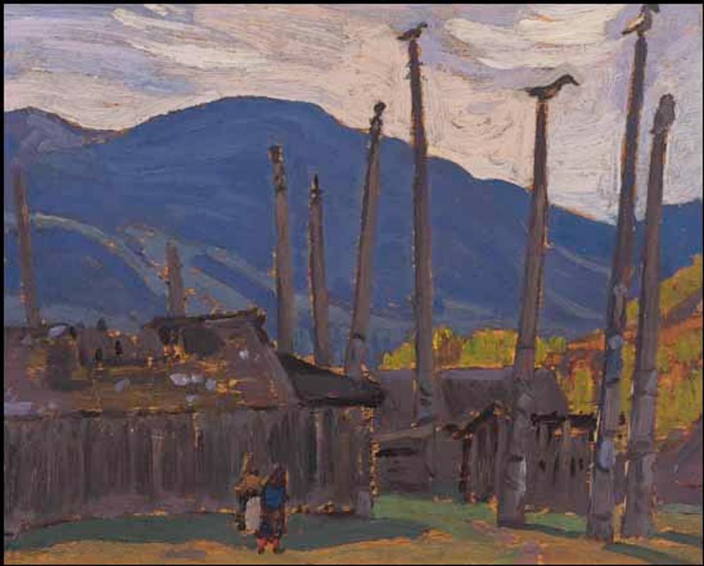 Alexander Young (A. Y.) Jackson (1882-1974) - Skeena Crossing, BC (Gitsegyukla)