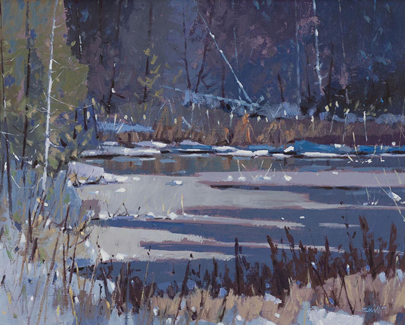 Donald Appelbee Smith (1917) - Pond and Winter Sun