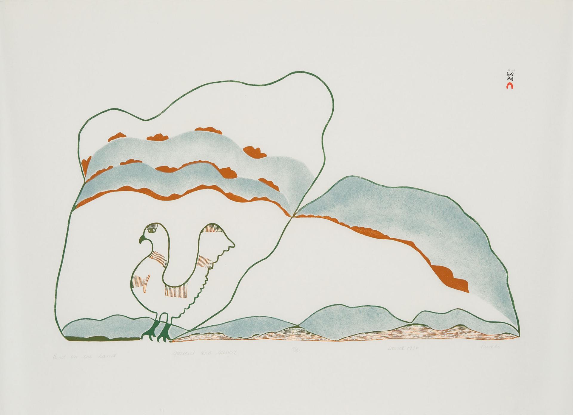 Pudlo Pudlat (1916-1992) - Bird On The Land