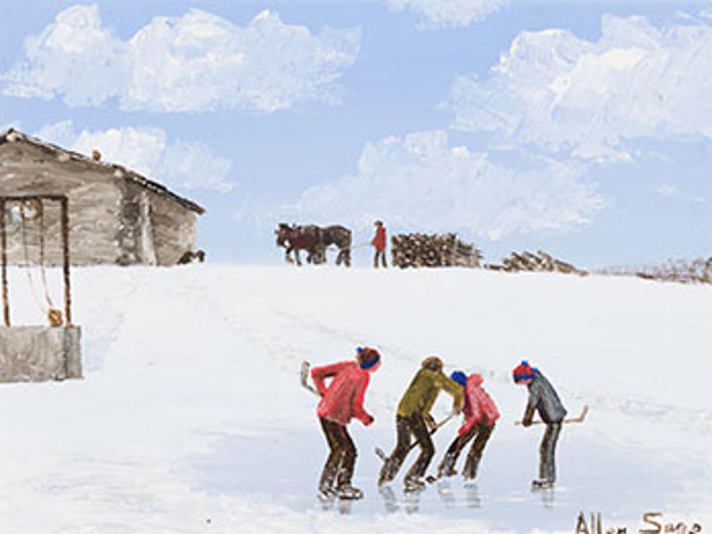 Allen Fredrick Sapp (1929-2015) - Hockey Game