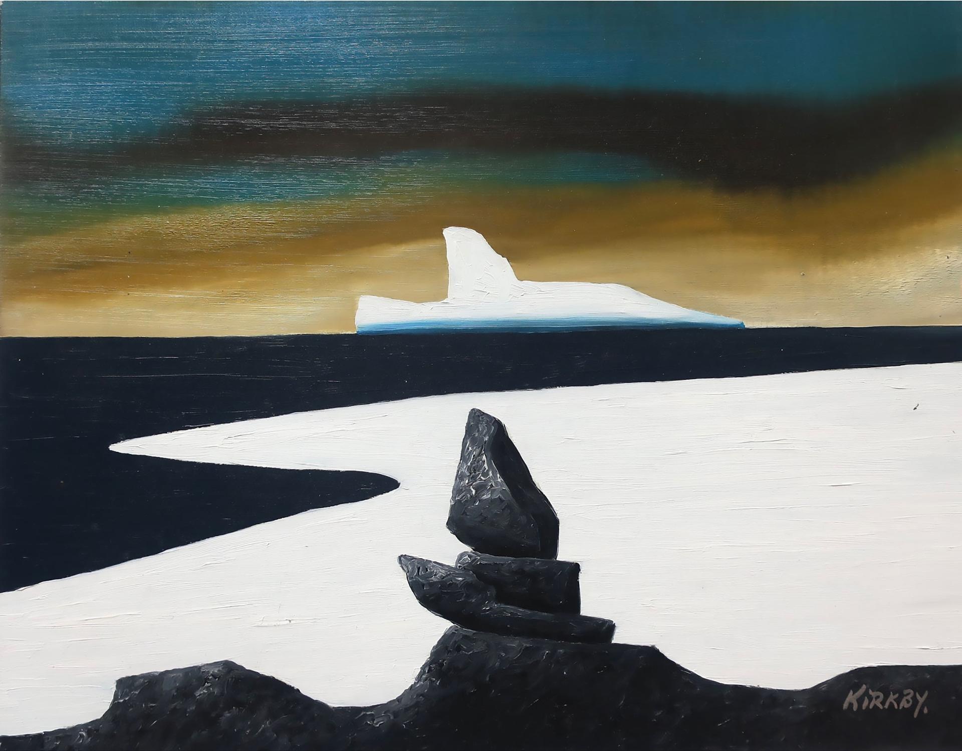 Kenneth (Ken) Michael Kirkby (1940-2023) - Untitled (Inukshuk And Iceberg)