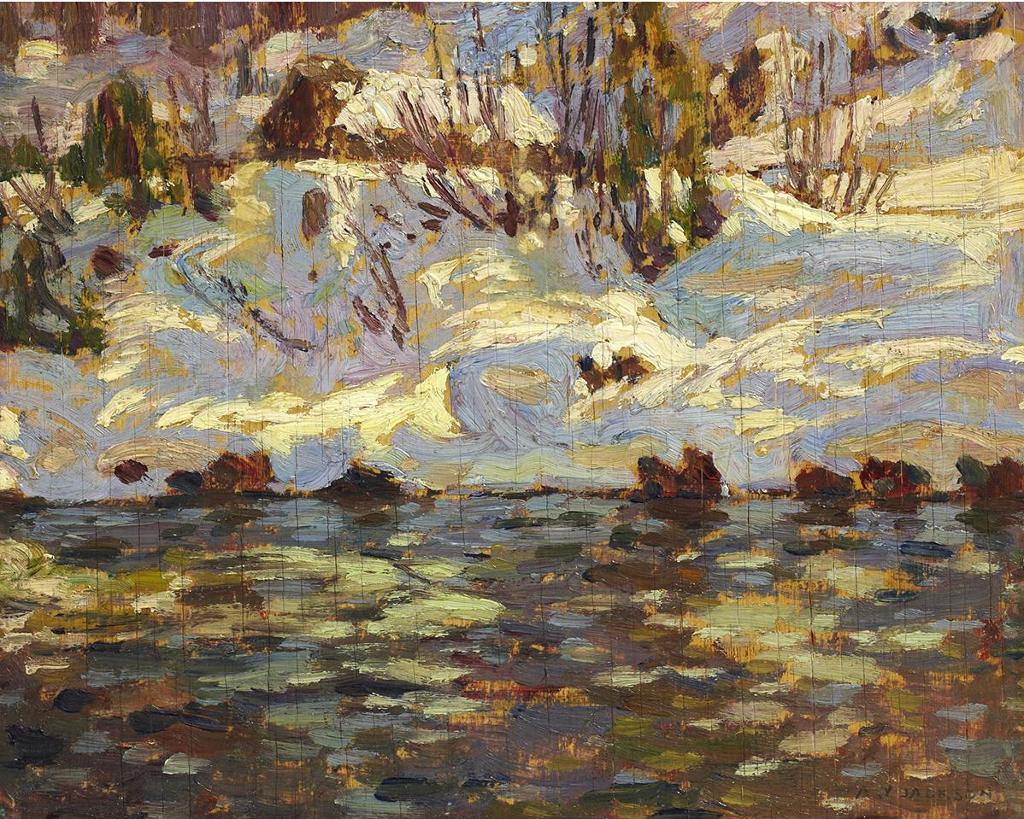 Alexander Young (A. Y.) Jackson (1882-1974) - Snow Covered Shoreline, 1914
