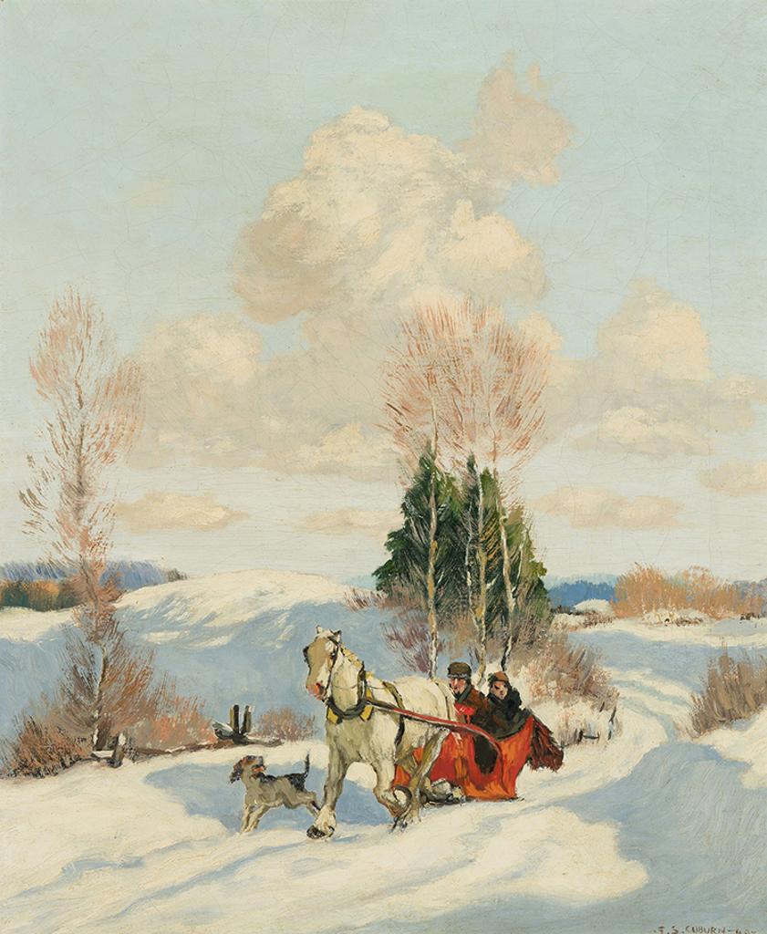 Frederick Simpson Coburn (1871-1960) - Hauling Logs in Winter