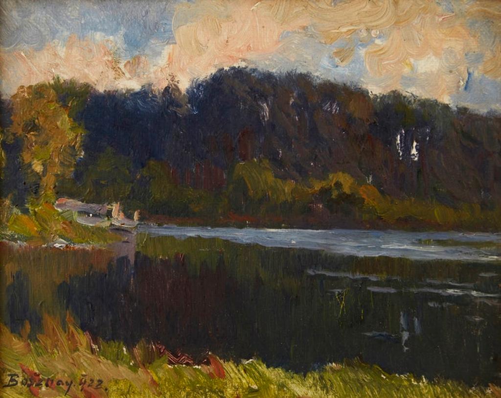 Istvan Bosznay (1868-1944) - Lakeside Landscape