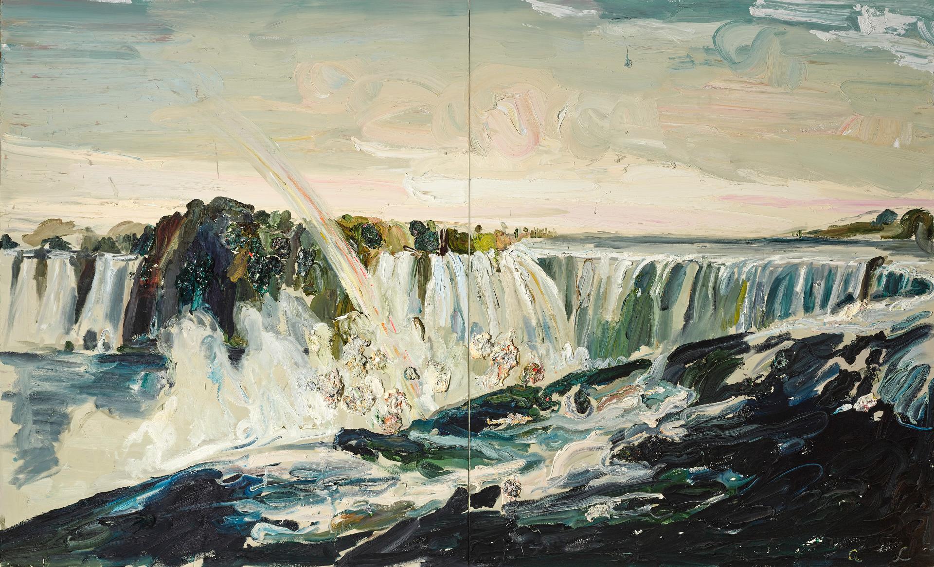 Allison Schulnik - Niagara Falls No. 5 (Currier & Ives), 2008