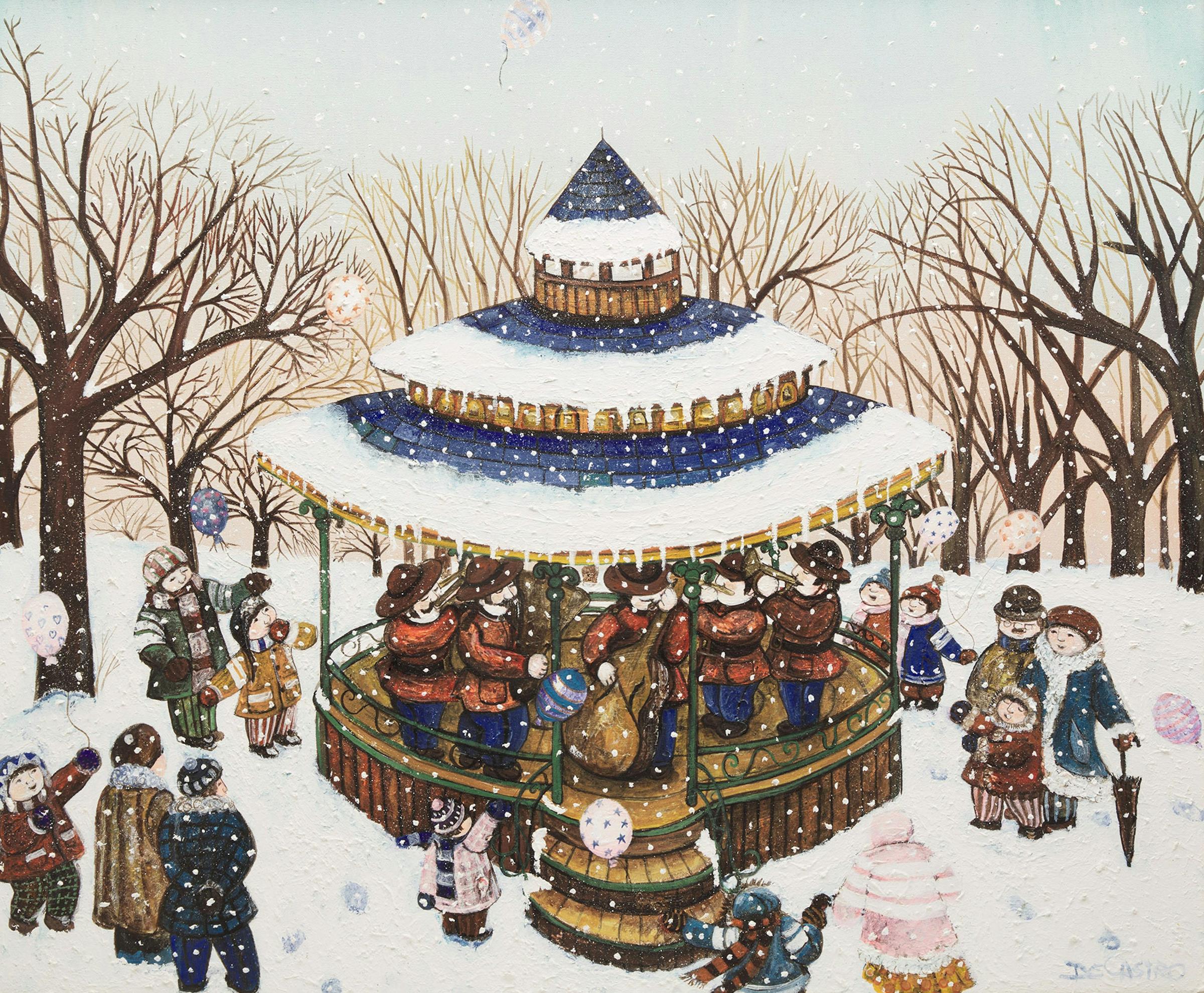Alberto de Castro (1952-1995) - Untitled (Winter Scene with Pergola)