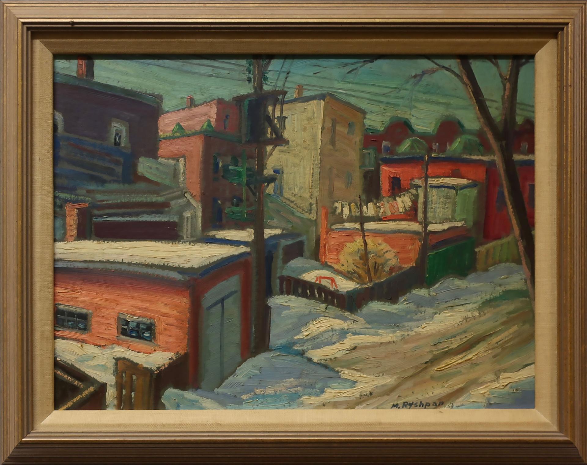 Meyer Ryshpan (1898) - Untitled (A Montreal Back Lane - Winter)