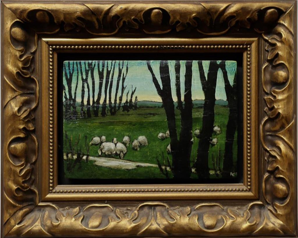 Peer Christensen (1953) - Landscape With Sheep