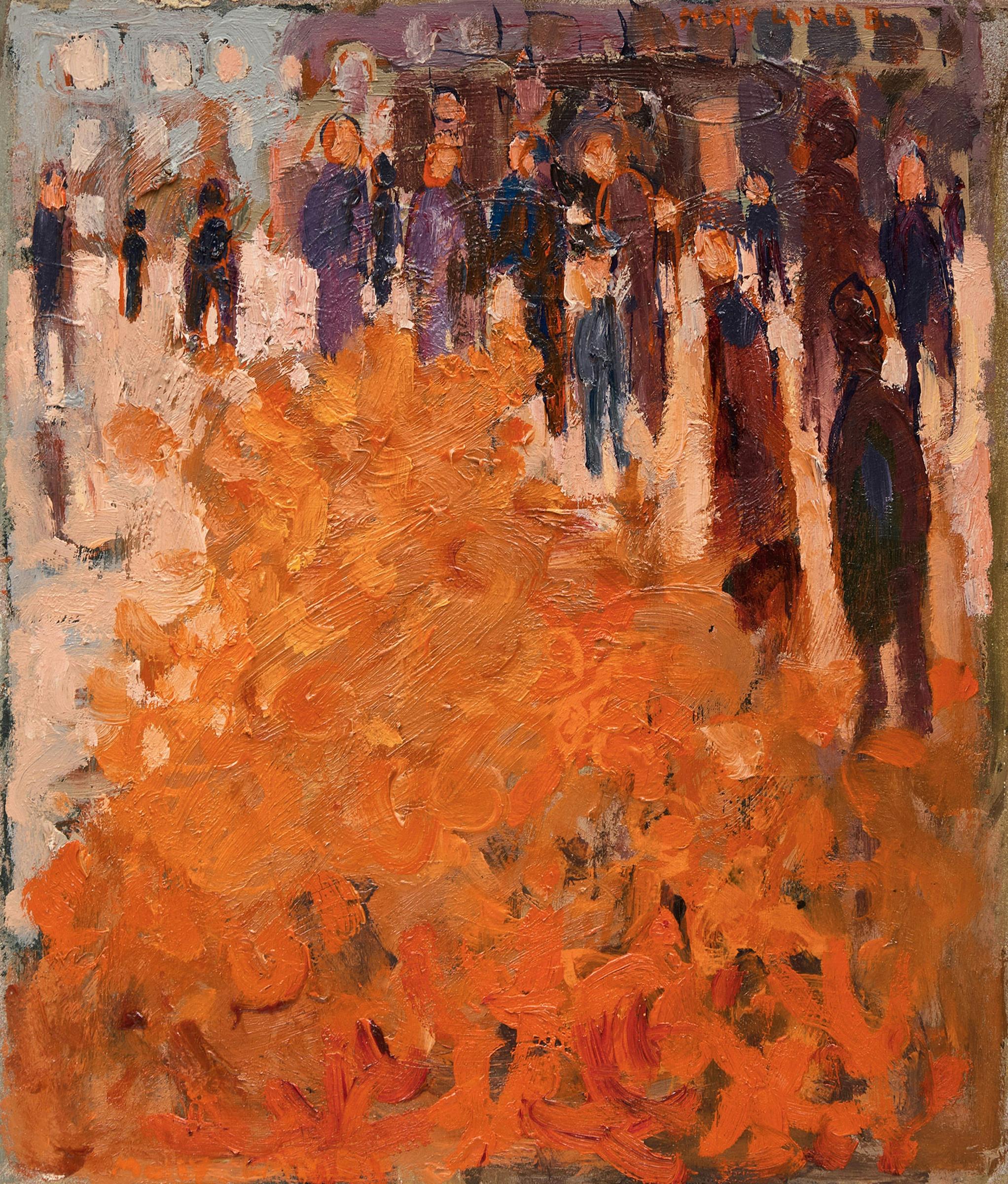 Molly Joan Lamb Bobak (1922-2014) - Crowd Scene