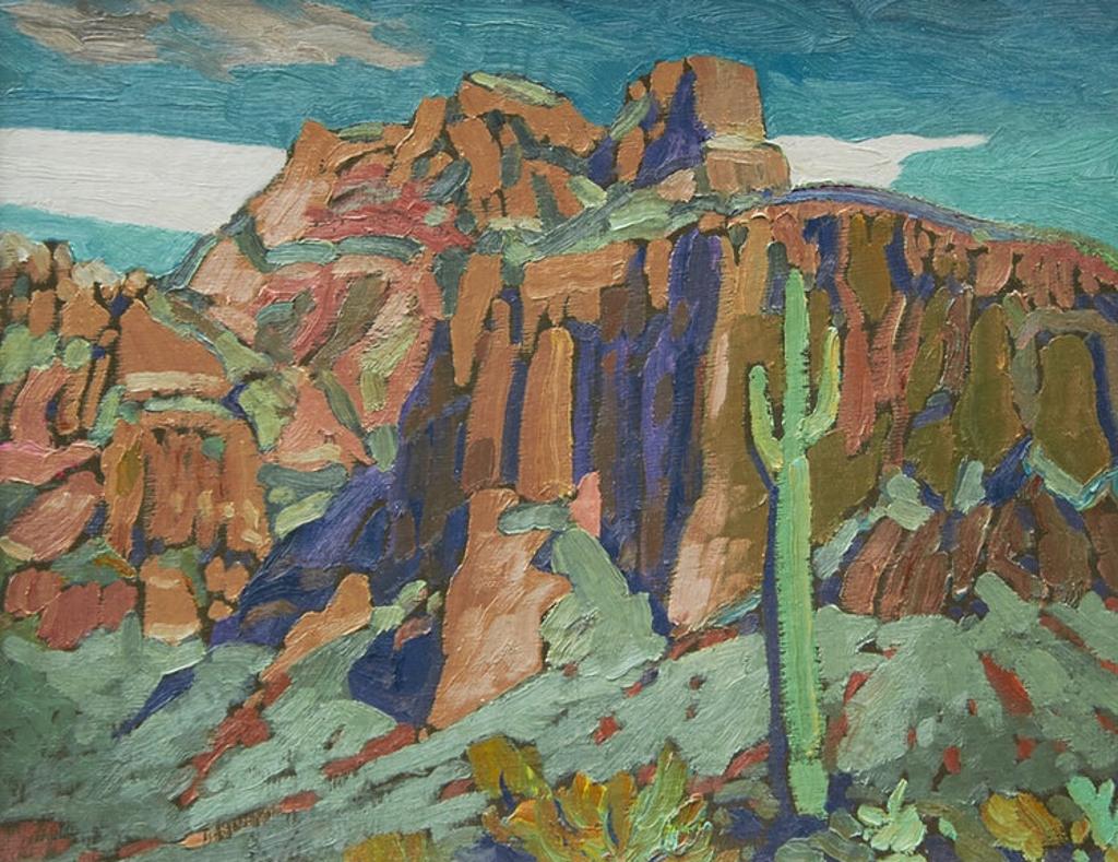 Illingworth Holey (Buck) Kerr (1905-1989) - Superstition Mountains, Nocturne, Mesa, Arizona