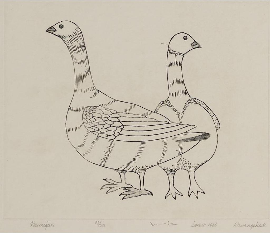 Kananginak Pootoogook (1935-2010) - Ptarmigan