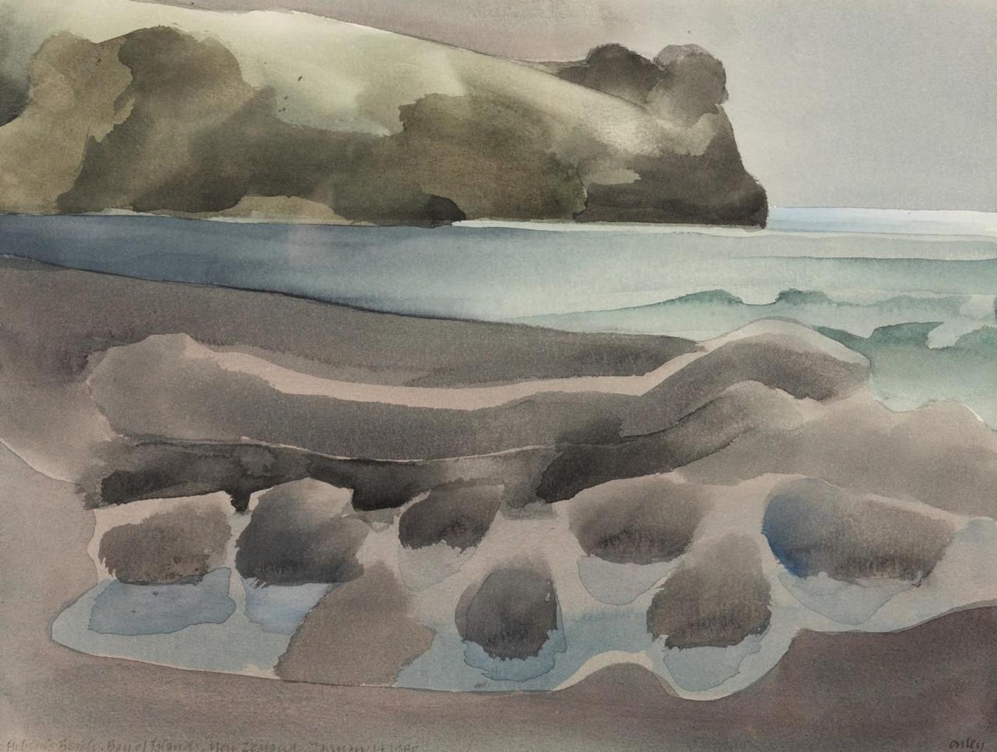 Norman Anthony (Toni) Onley (1928-2004) - Hobson's Beach, Bay of Islands, New Zealand