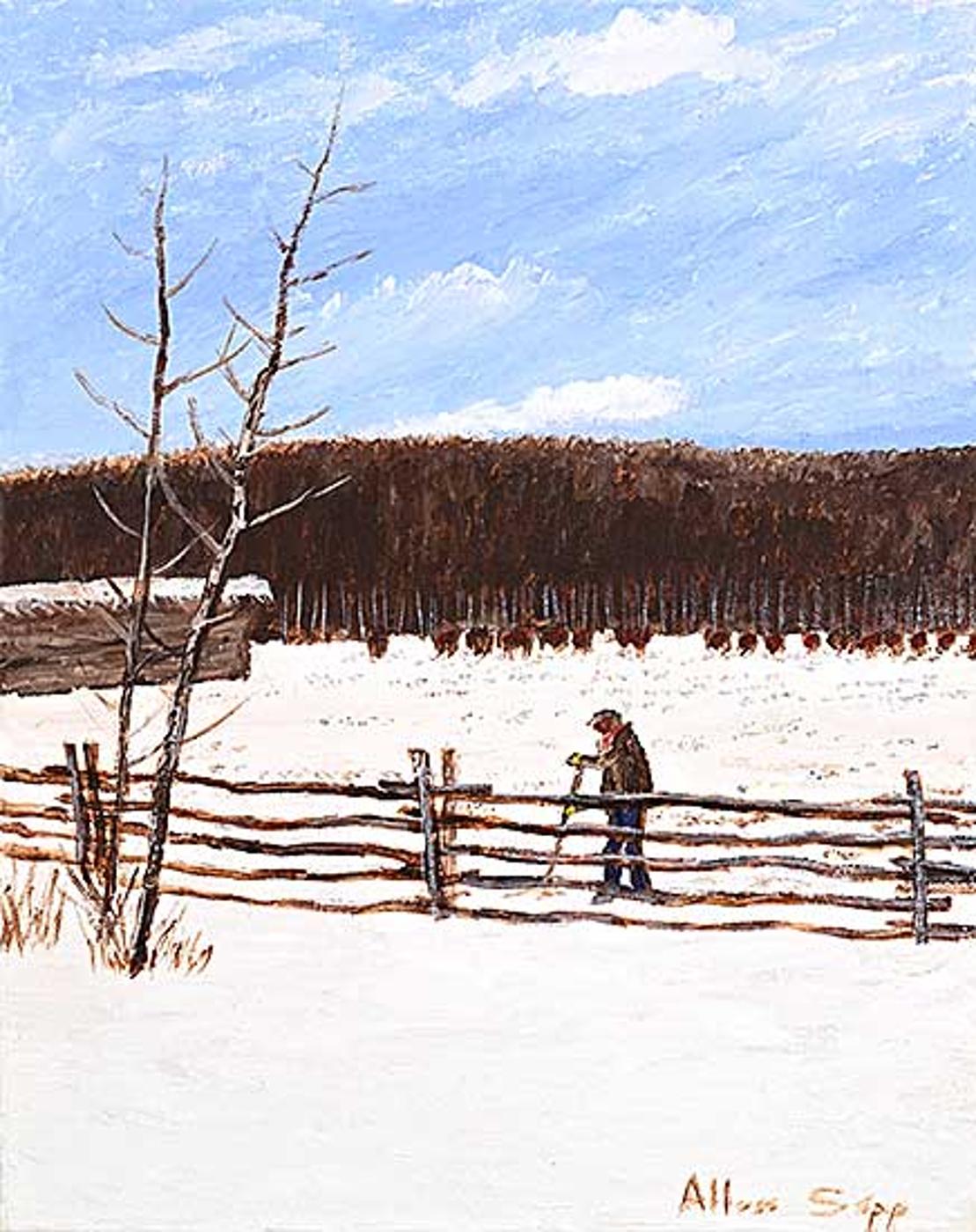 Allen Fredrick Sapp (1929-2015) - Untitled - Winter Stroll