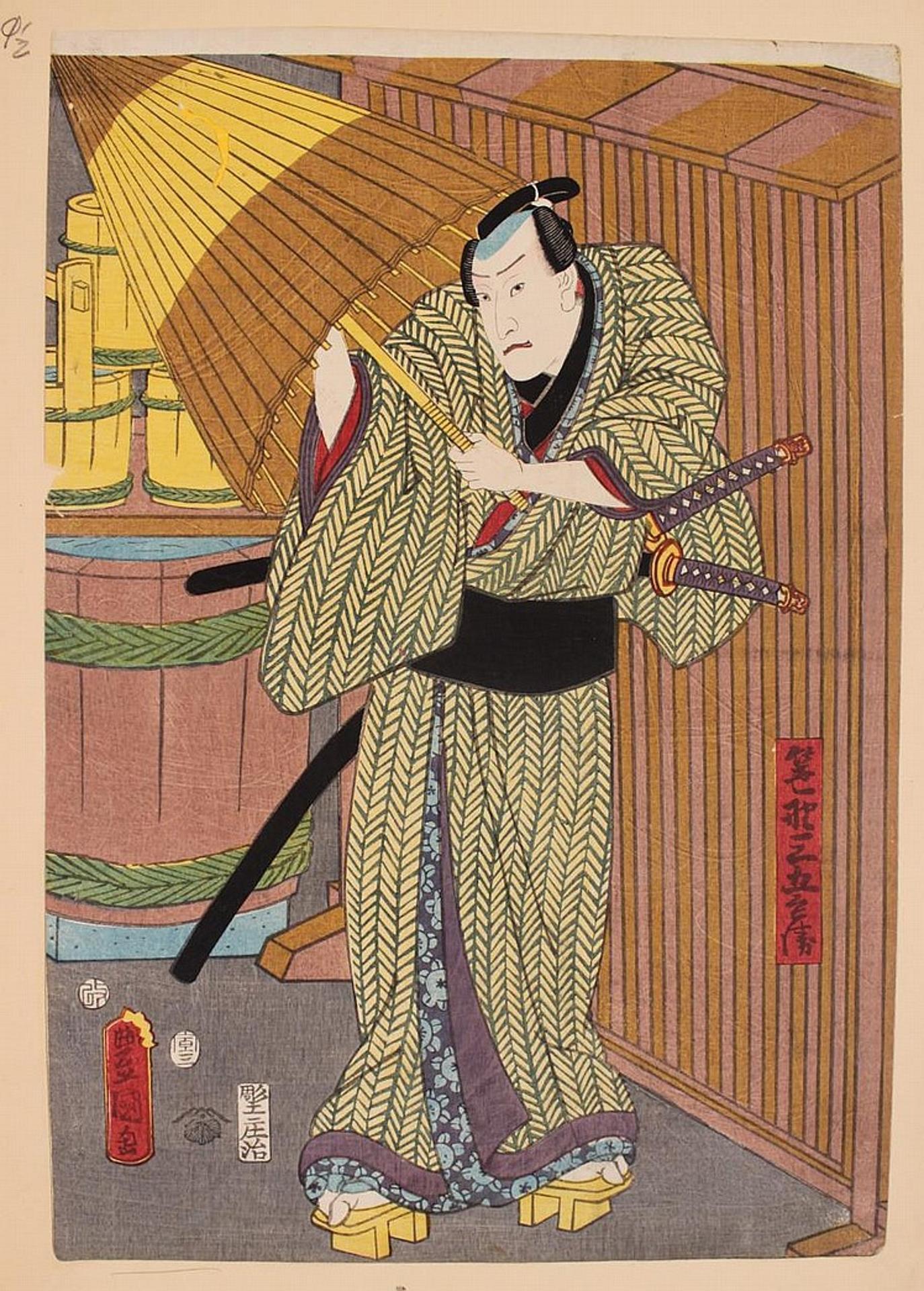 Utagawa [Toyokuni III] Kunisada (1786-1865) - Assorted ukiyo-e subject matter regarding masculine subject matter