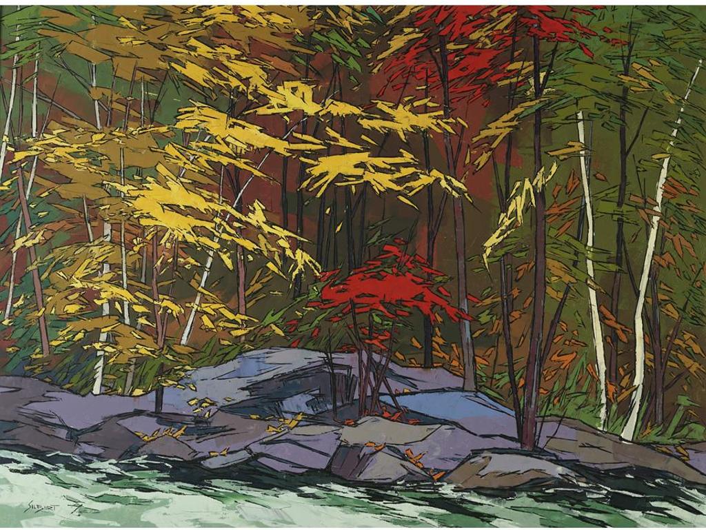 Josh Jack Silburt (1914-1991) - Color At The Rapids, Algonquin Pk.