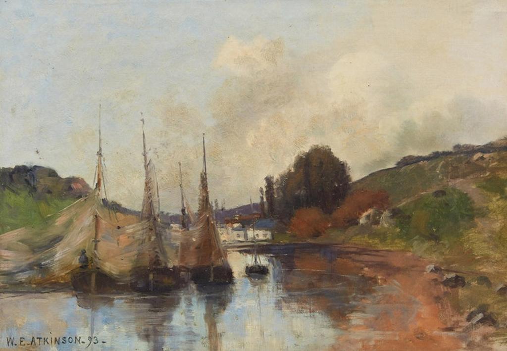 William Edwin Atkinson (1862-1926) - Boats on the River