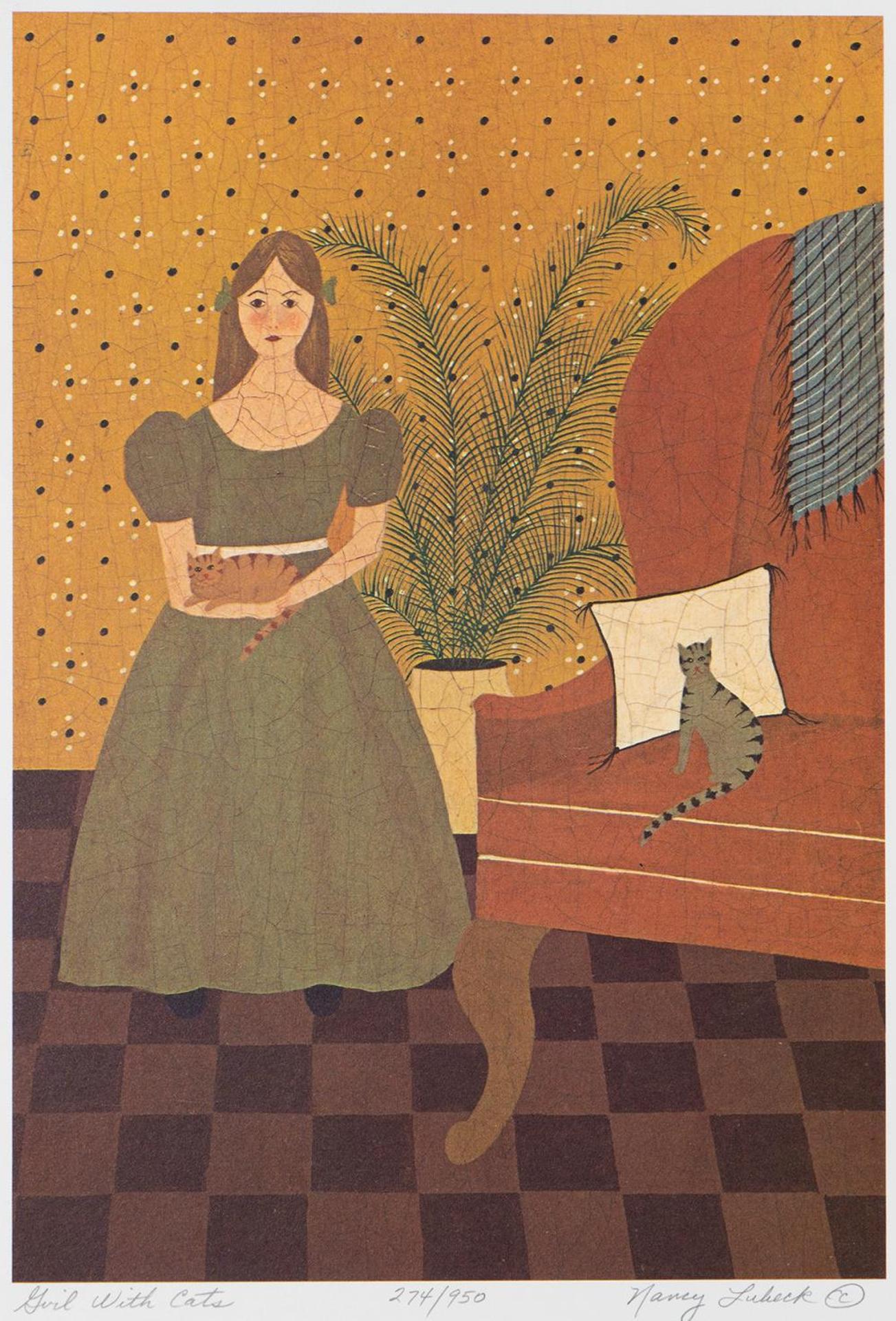 Nancy Lubeck (1942) - Girl with Cats