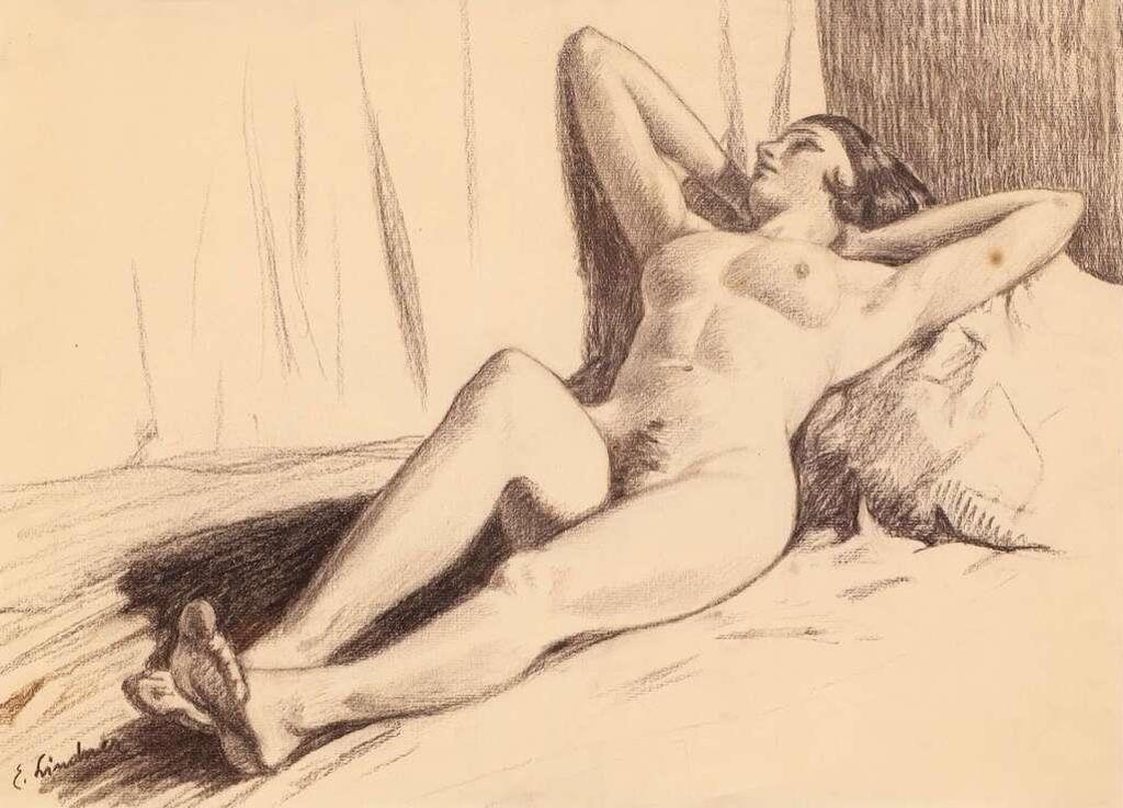 Ernest Friedrich Lindner (1897-1988) - Reclining Nude
