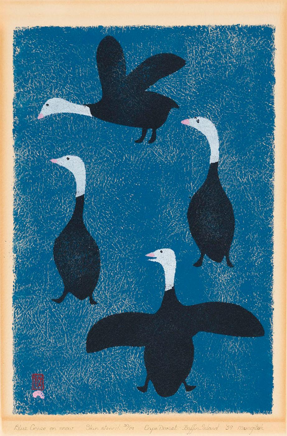 Kellypalik Mangitak (1940) - Blue Geese on Snow