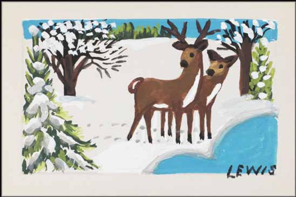 Maud Kathleen Lewis (1903-1970) - A Pair of Winter Cards