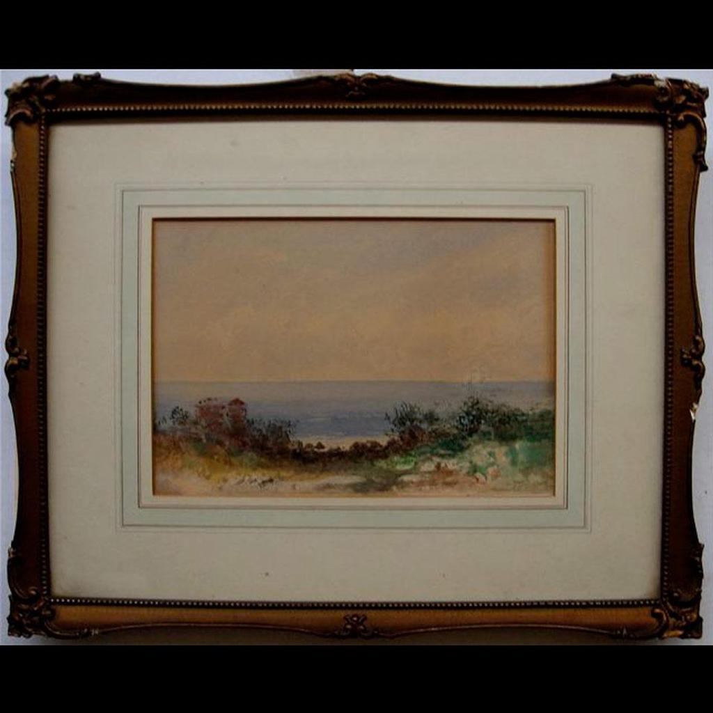 Otto Rheinhold Jacobi (1812-1901) - Beach View With Log Cabin