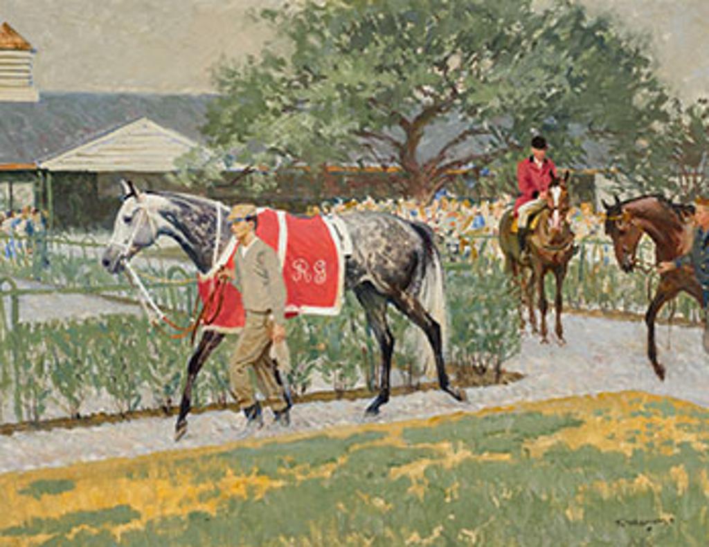 Robert Elmer Lougheed (1901-1982) - Queen's Plate in Woodbine Paddock (6th Race, All View)