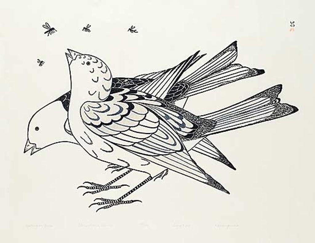 Kananginak Pootoogook (1935-2010) - Feeding on Flies #44/50