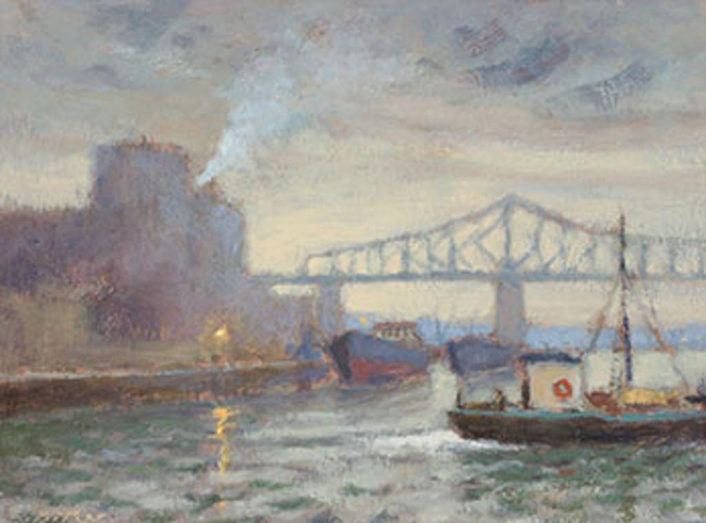 Antoine Bittar (1957) - Port Scene, Montreal