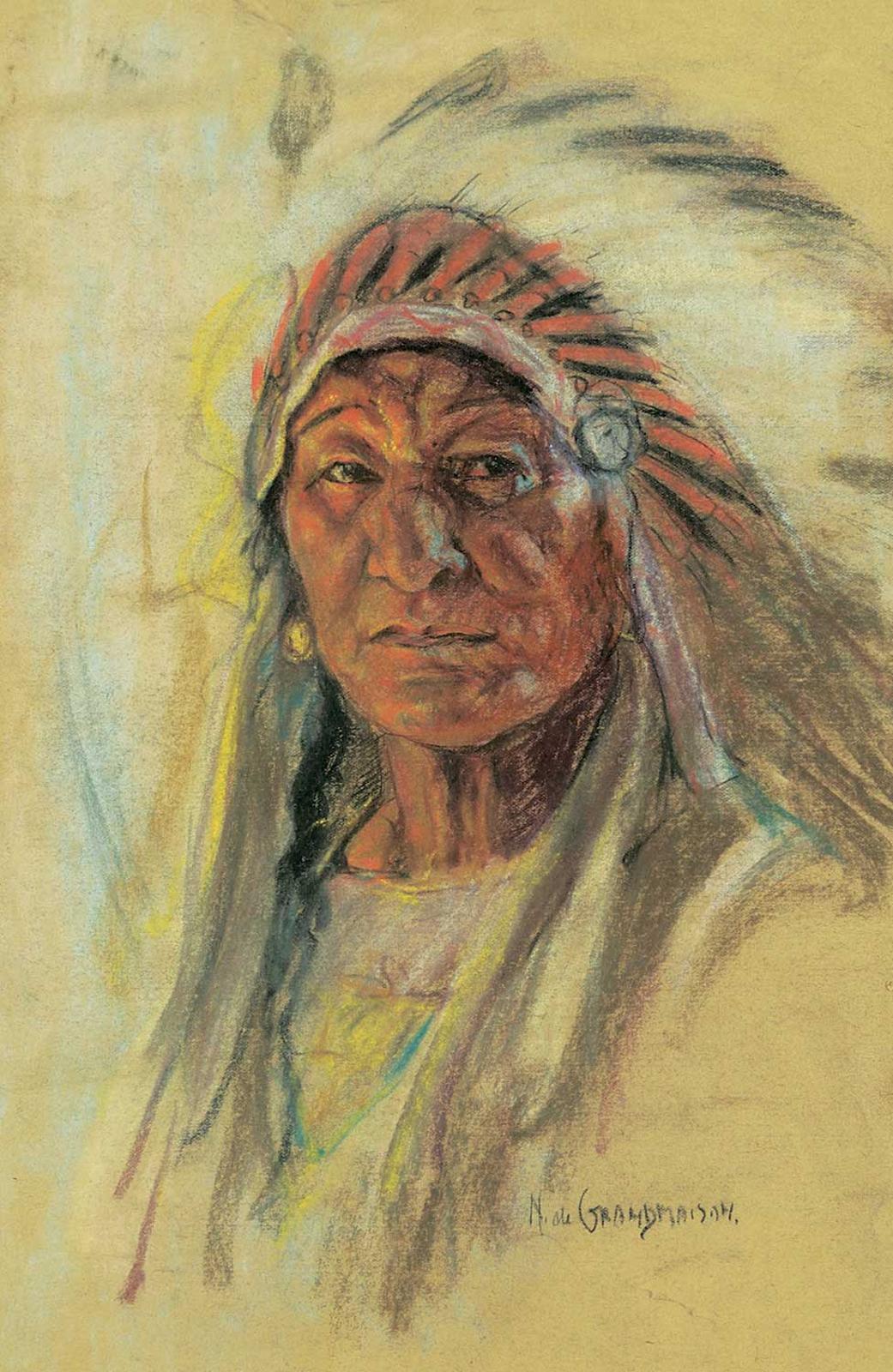 Nicholas (Nickola) de Grandmaison (1892-1978) - The Stump - Blackfoot Indian from Gleichen