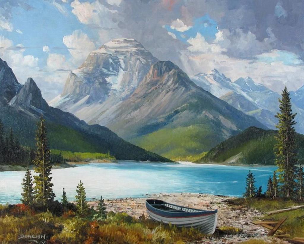 Duncan Mackinnon Crockford (1922-1991) - Lake In The Rockies; 1957