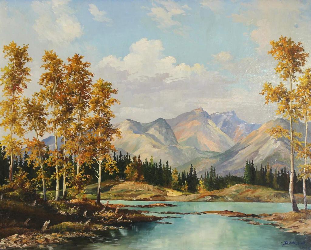 Duncan Mackinnon Crockford (1922-1991) - Mountain And River Landscape, Autumn; 1954
