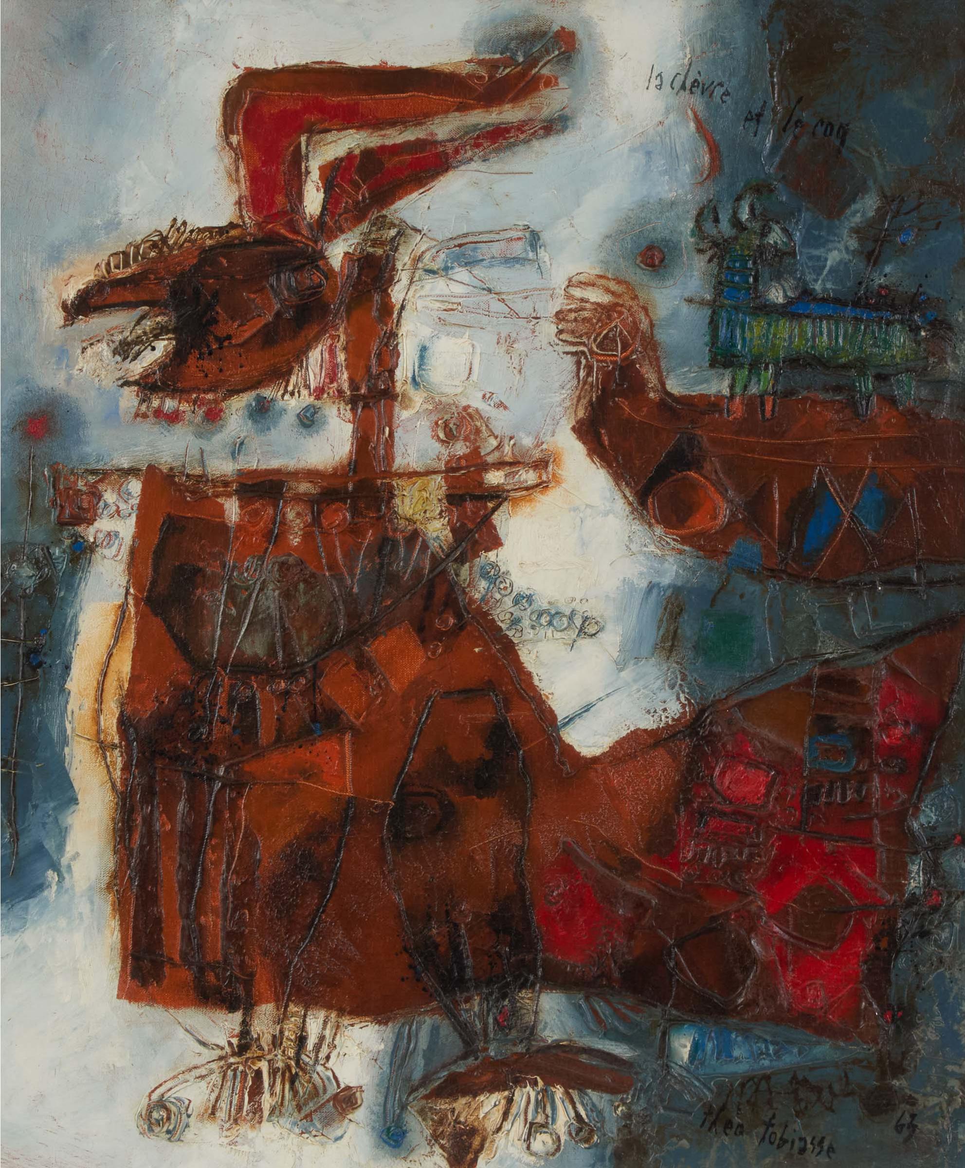 Théo Tobiasse (1927-2012) - La Chèvre Et Le Coq, 1963