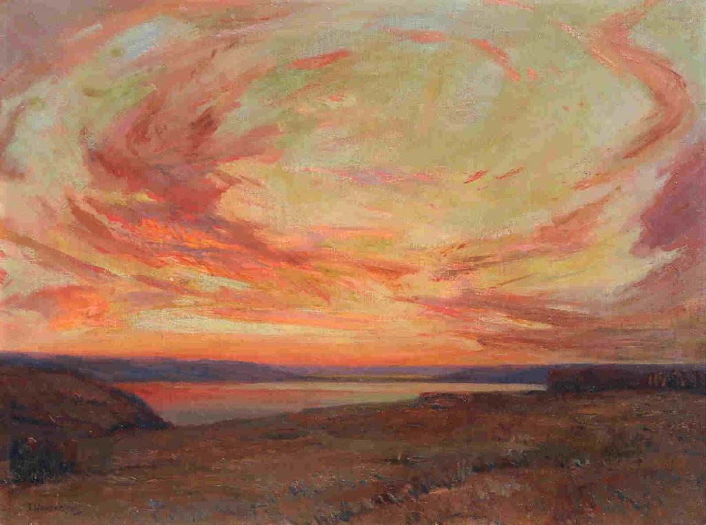 James Henderson (1871-1951) - Quappelle Valley Sunset; Ca 1918