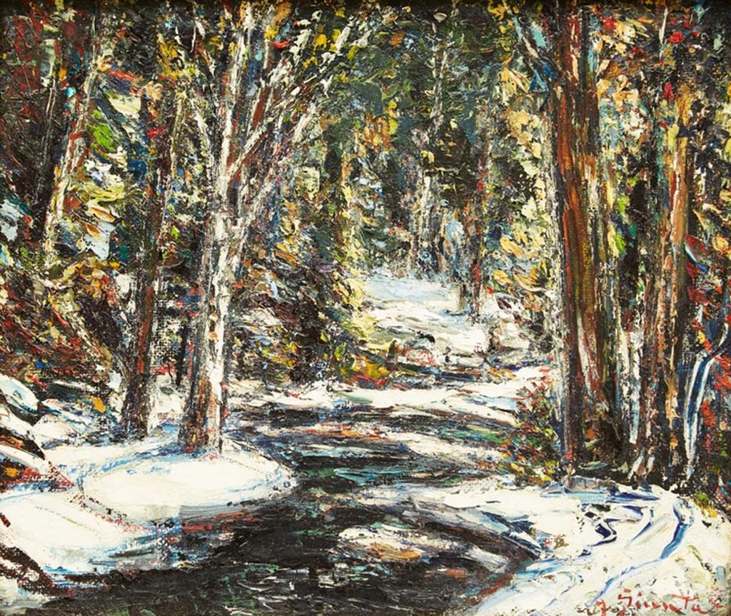 Joseph Giunta (1911-2001) - Le Ruisseau Dégel, Laurentides, Quebec