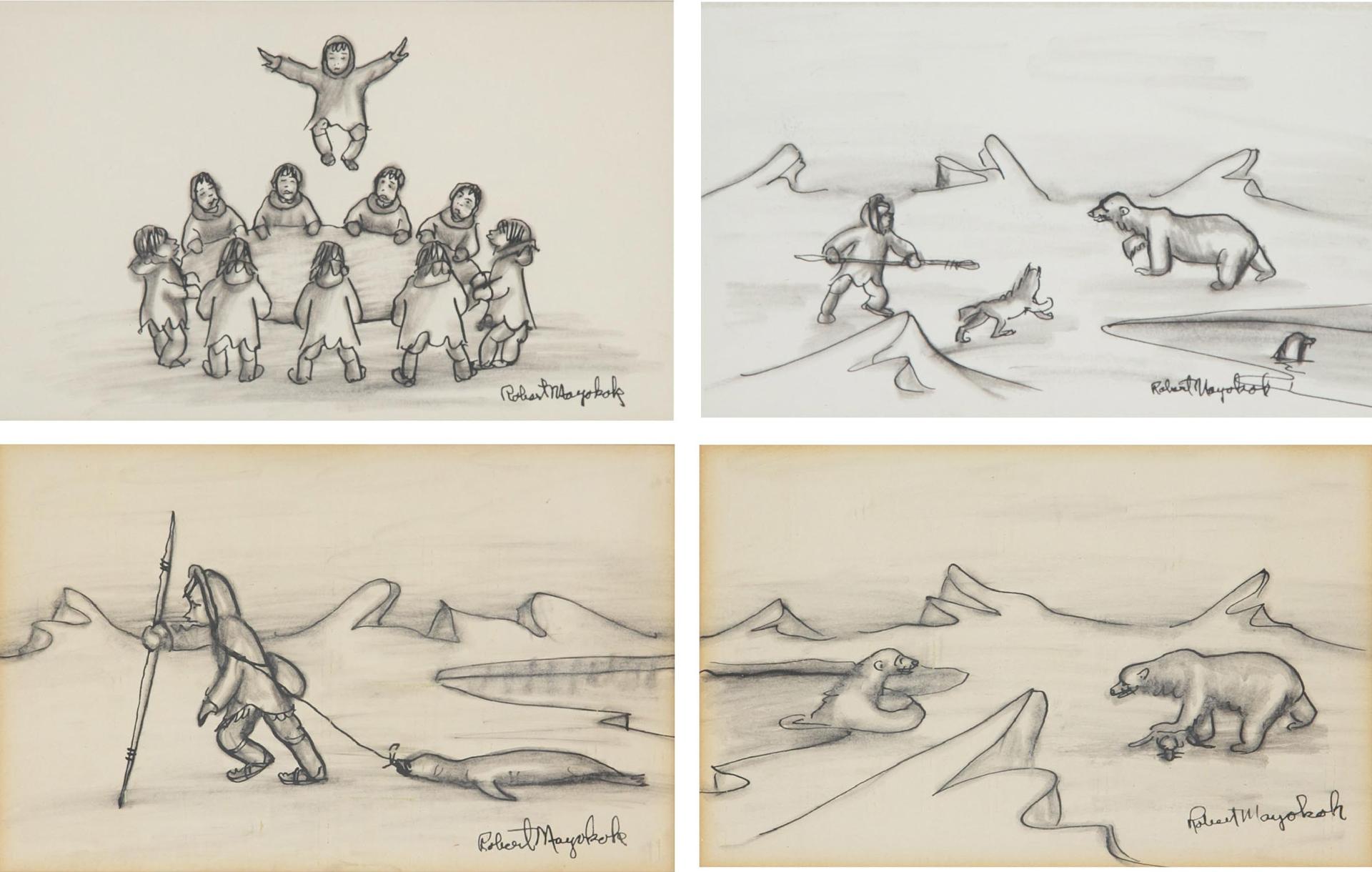 Robert Mayokok (1903-1983) - Four Original Works