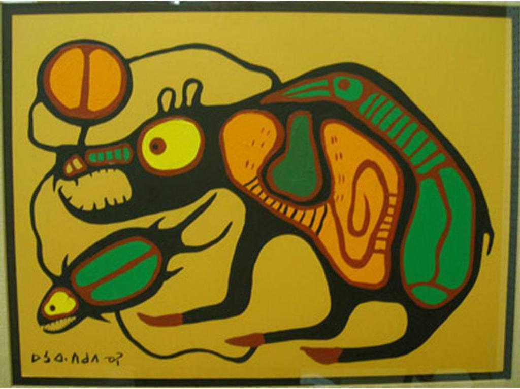 Norval H. Morrisseau (1931-2007) - Bear And Fish