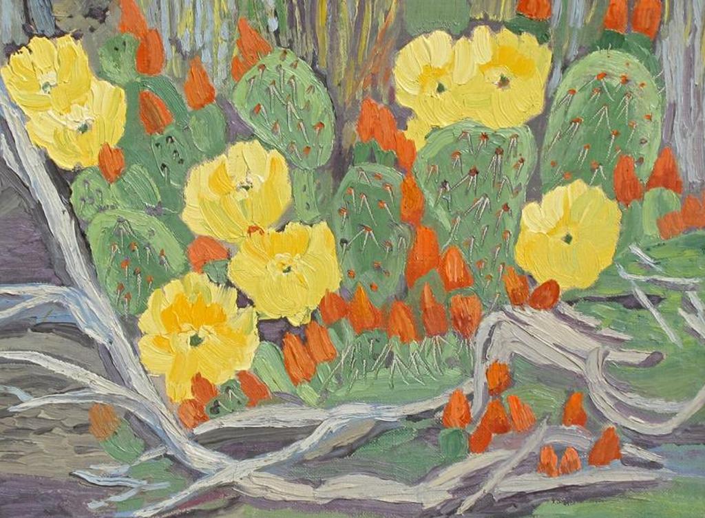 Mary Spice Kerr (1905-1982) - Prickly Pear Cactus, Drumheller; 1977