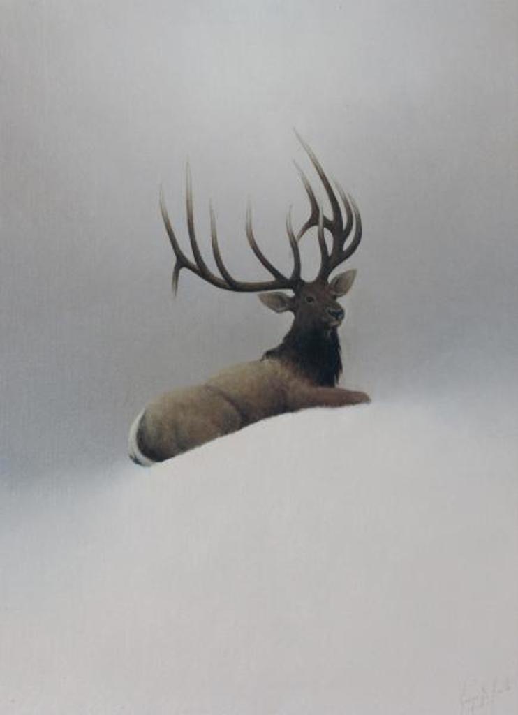 George D. Smith (1944-1901) - Bull Elk In The Mountains, Yellowstone National Park; 1979