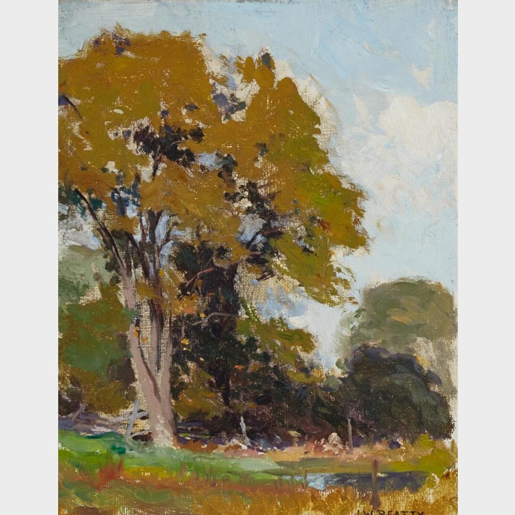 John William (J.W.) Beatty (1869-1941) - Landscape With Tree