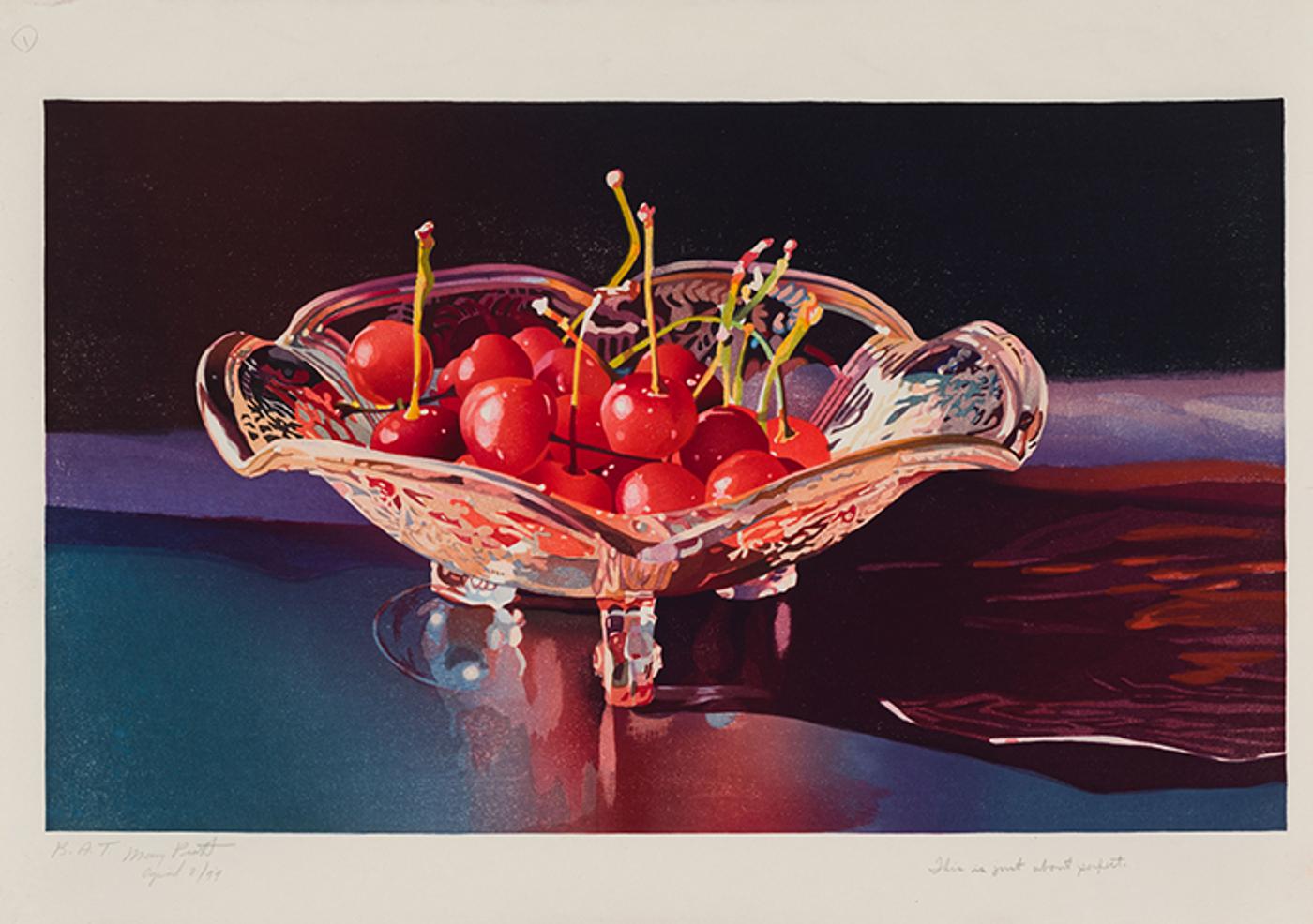 Mary Frances West Pratt (1935-2018) - Cherries Ripe