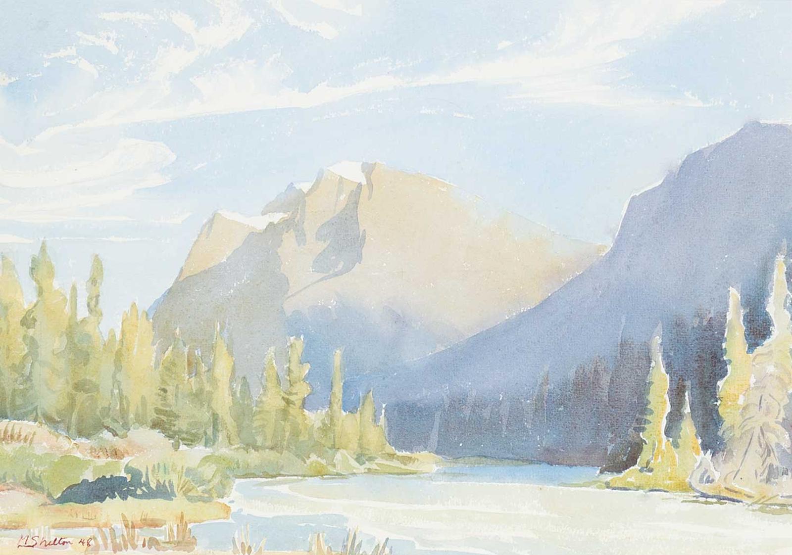 Margaret Dorothy Shelton (1915-1984) - Mt. Patterson [at Waterfowl Lake]