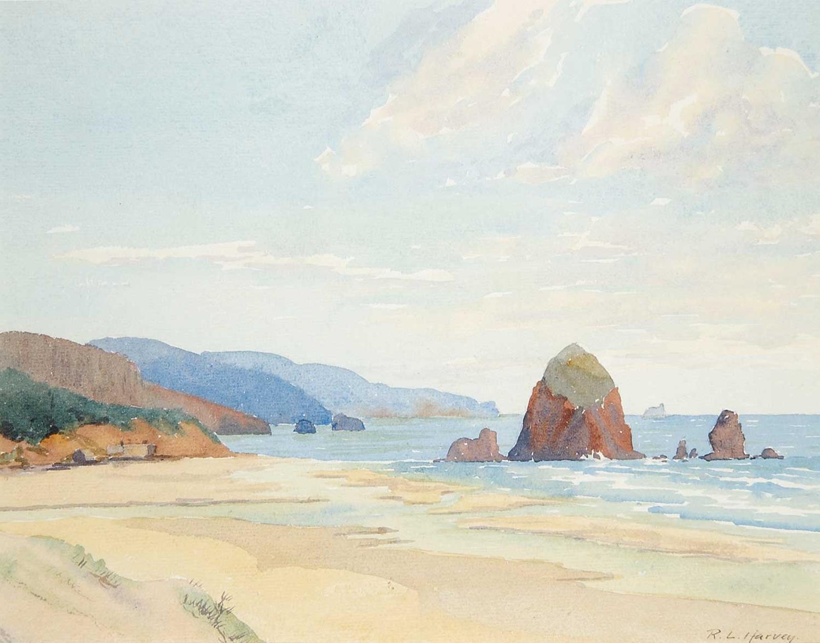 Reginald Llewellyn Harvey (1888-1963) - The Harpback, Common Beach, Oregon