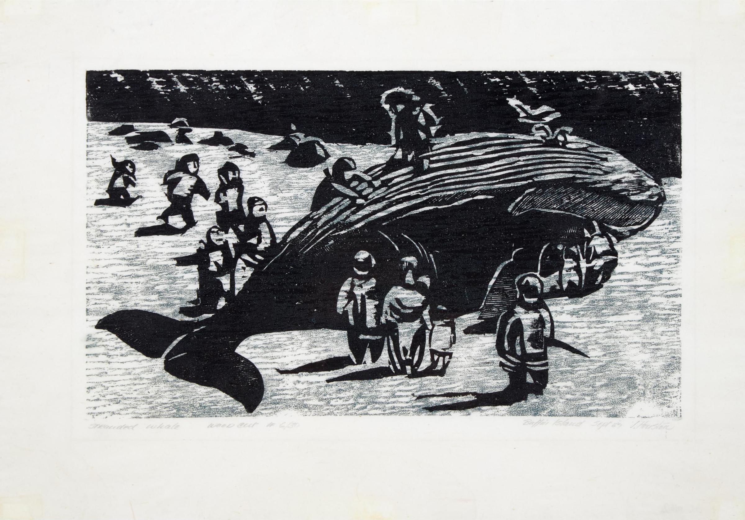 James Archibald Houston (1921-2005) - Stranded Whale, 1957
