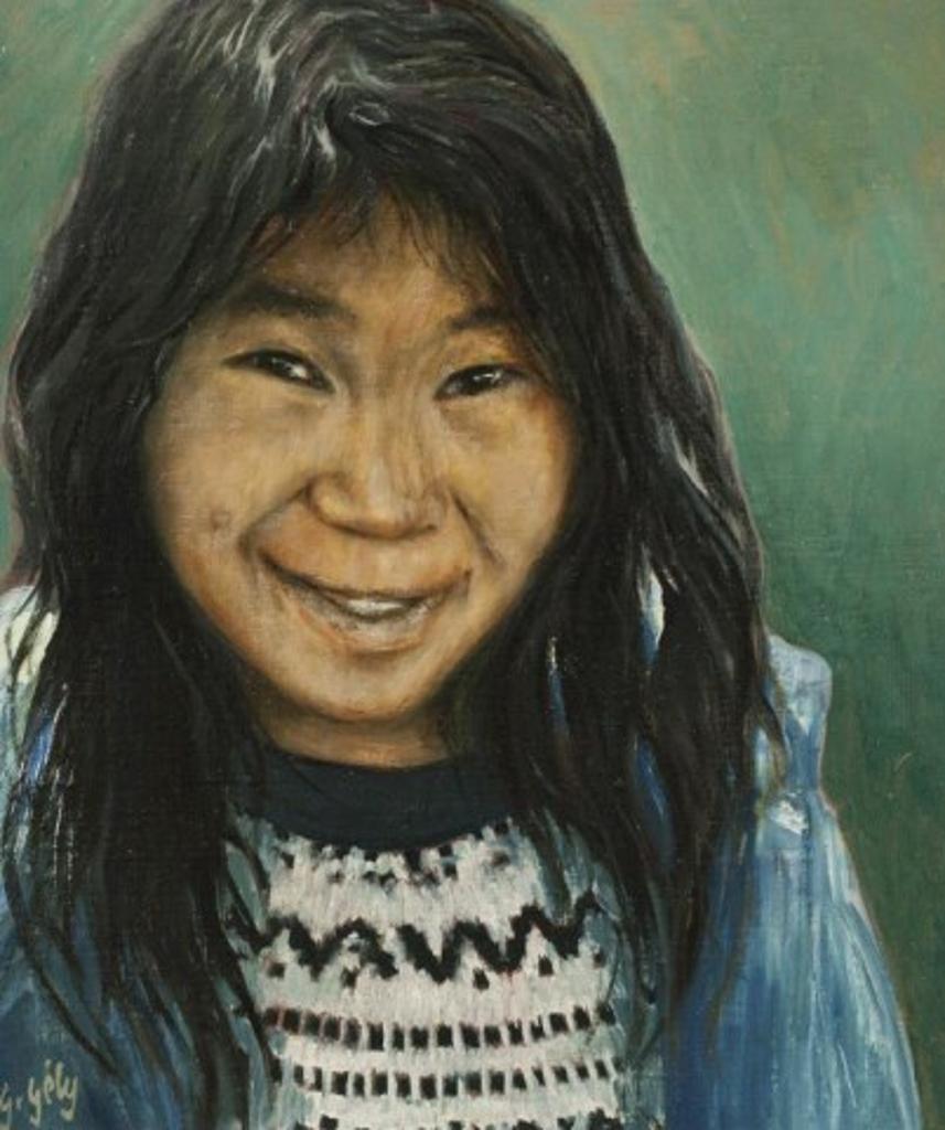 Gabriel Joseph Gely (1924) - Portrait of Angootee, Rankin Inlet, ca. 1980s, Oil on canvas