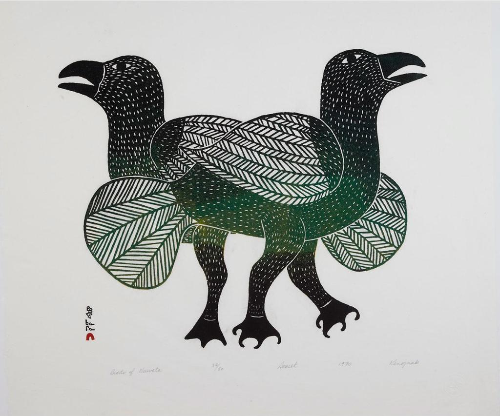 Kenojuak Ashevak (1927-2013) - Birds Of Nuwata