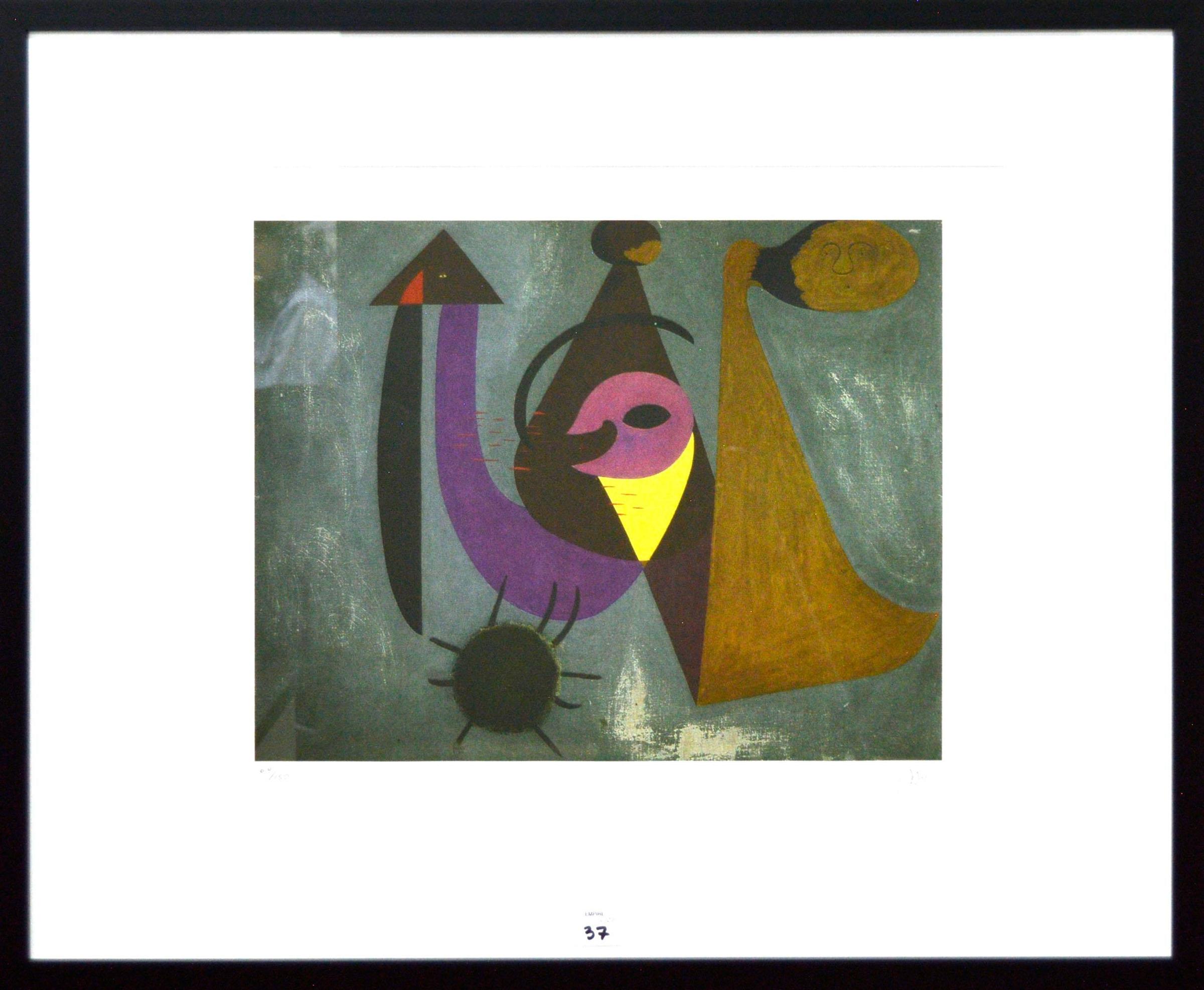 Joan Miró (1893-1983) - lithographie decalée en 32 couleurs