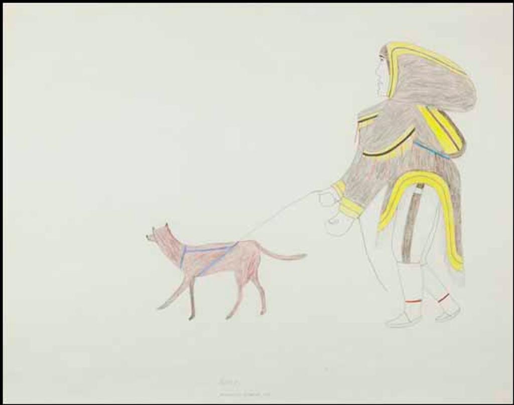 Victoria Mamnguqsualuk (1930-2016) - Woman Walking Dog